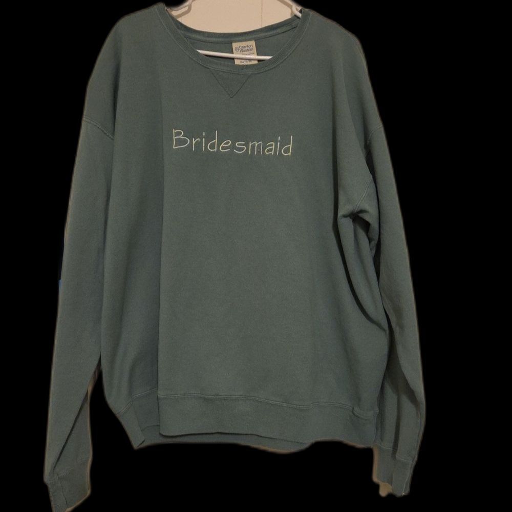 Bridesmaid Crewneck Sweatshirt - Sage Green
